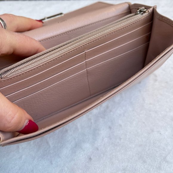 Auc Cartier Love Blush Pink Calfskin Leather Long Wallet - Picture 13 of 15